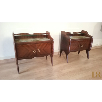 Nachttische aus Palisanderholz Nachttische aus den 1950er Jahren Mid Century Design Nachttisch Nachttisch Dario Raia Antiquitäten Moderne Antiquitäten Vintage 50er 60er 70er Nachttische Moderne Nachttische Nachttisch Sideboard Nachttisch Art Deco Nachttisch Nachttisch mit Marmor Nachttisch aus Holz Nachttisch Moderner Nachttisch Messinggriffe Mitte Jahrhundert moderne moderne Antiquitäten Messing Palisander Glas Kunstmarmor Glas