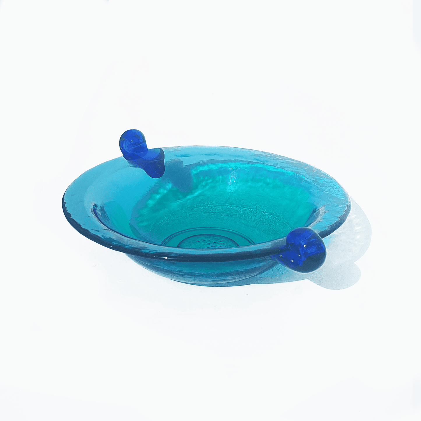 Aqua-Cup Vintage Fruit Bowl: Stylish Glass Shape in Turquoise