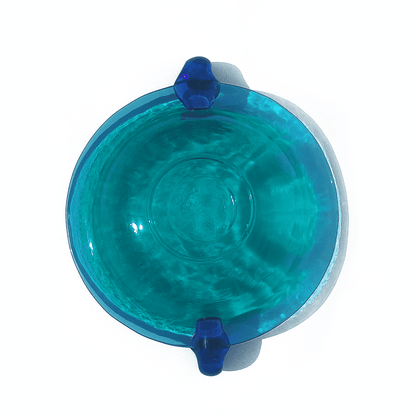 Aqua-Cup Vintage Fruit Bowl: Stylish Glass Shape in Turquoise