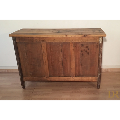 Niedriges rustikales Sideboard aus Kiefernholz, Süditalien, spätes 19. Jahrhundert