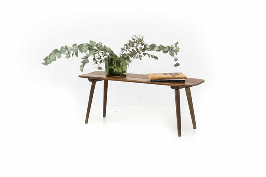 Wohnhilfe bench by Jacob Müller in dark wood vintage