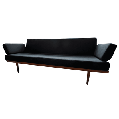 Danish vintage daybed Minerva with fabric by Raf Simons for Kvadrat Peter Hvidt and Orla Mølgaard Nielsen, 1960s