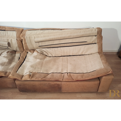 Bogo-Sofa aus Leder und Wildleder von Carlo Bartoli für Rossi Di Albizzate, 1970, 2er-Set