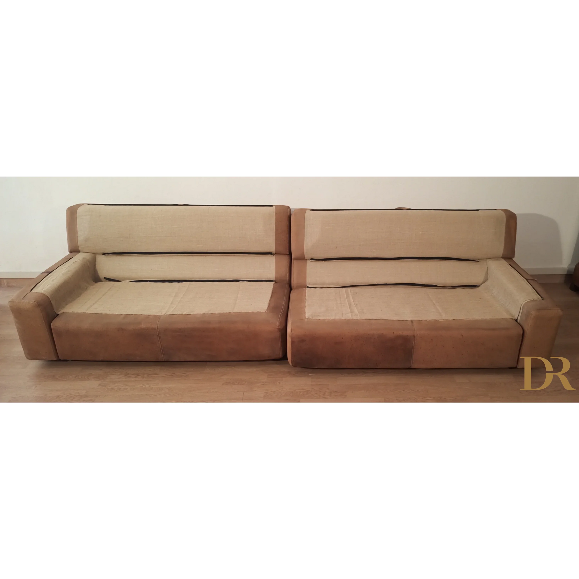 Bogo-Sofa aus Leder und Wildleder von Carlo Bartoli für Rossi Di Albizzate, 1970, 2er-Set