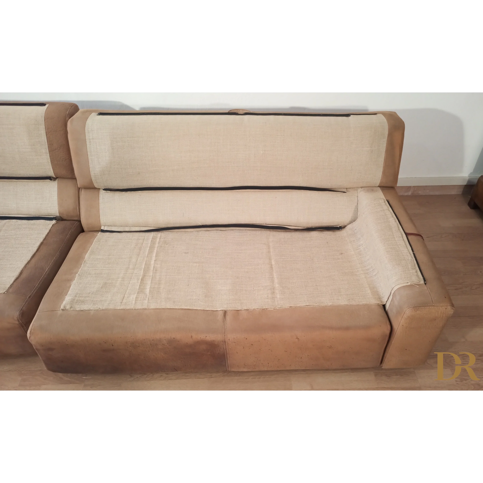 Bogo-Sofa aus Leder und Wildleder von Carlo Bartoli für Rossi Di Albizzate, 1970, 2er-Set