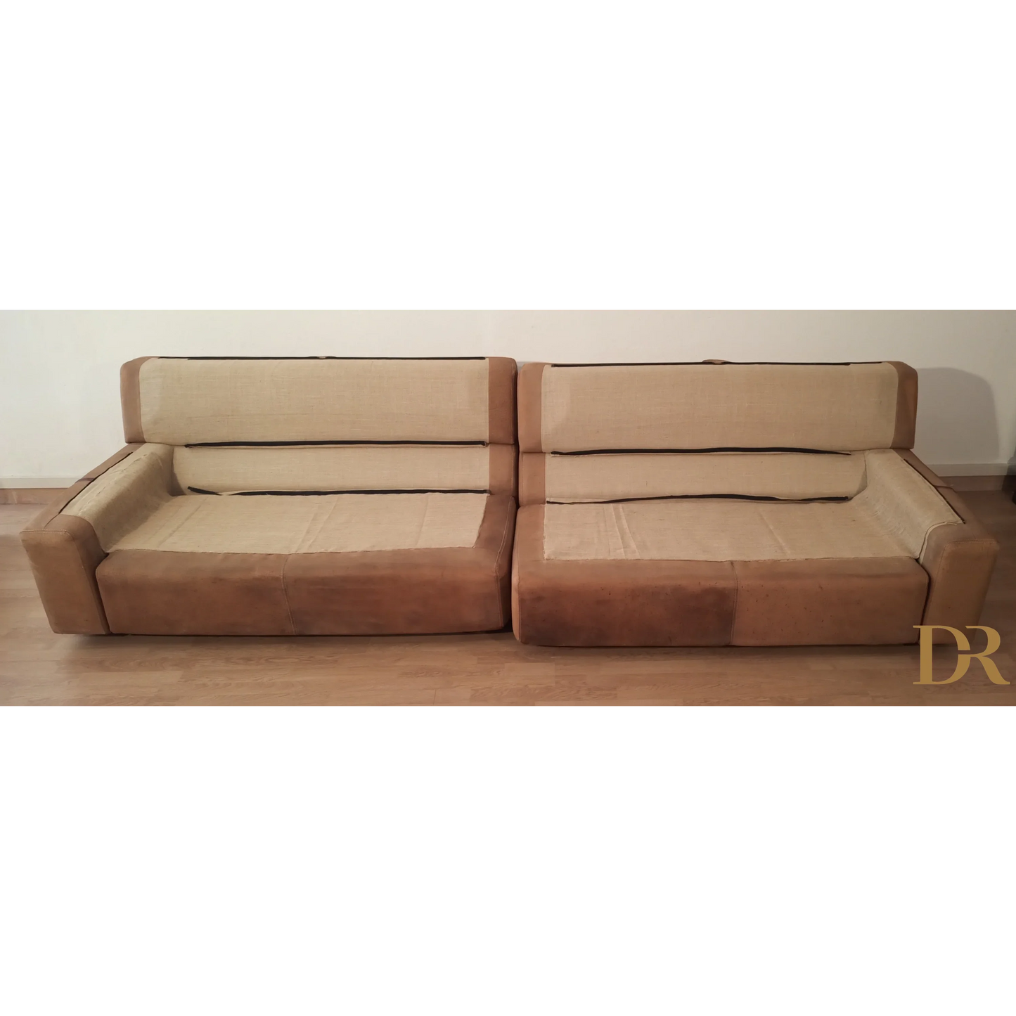 Bogo-Sofa aus Leder und Wildleder von Carlo Bartoli für Rossi Di Albizzate, 1970, 2er-Set