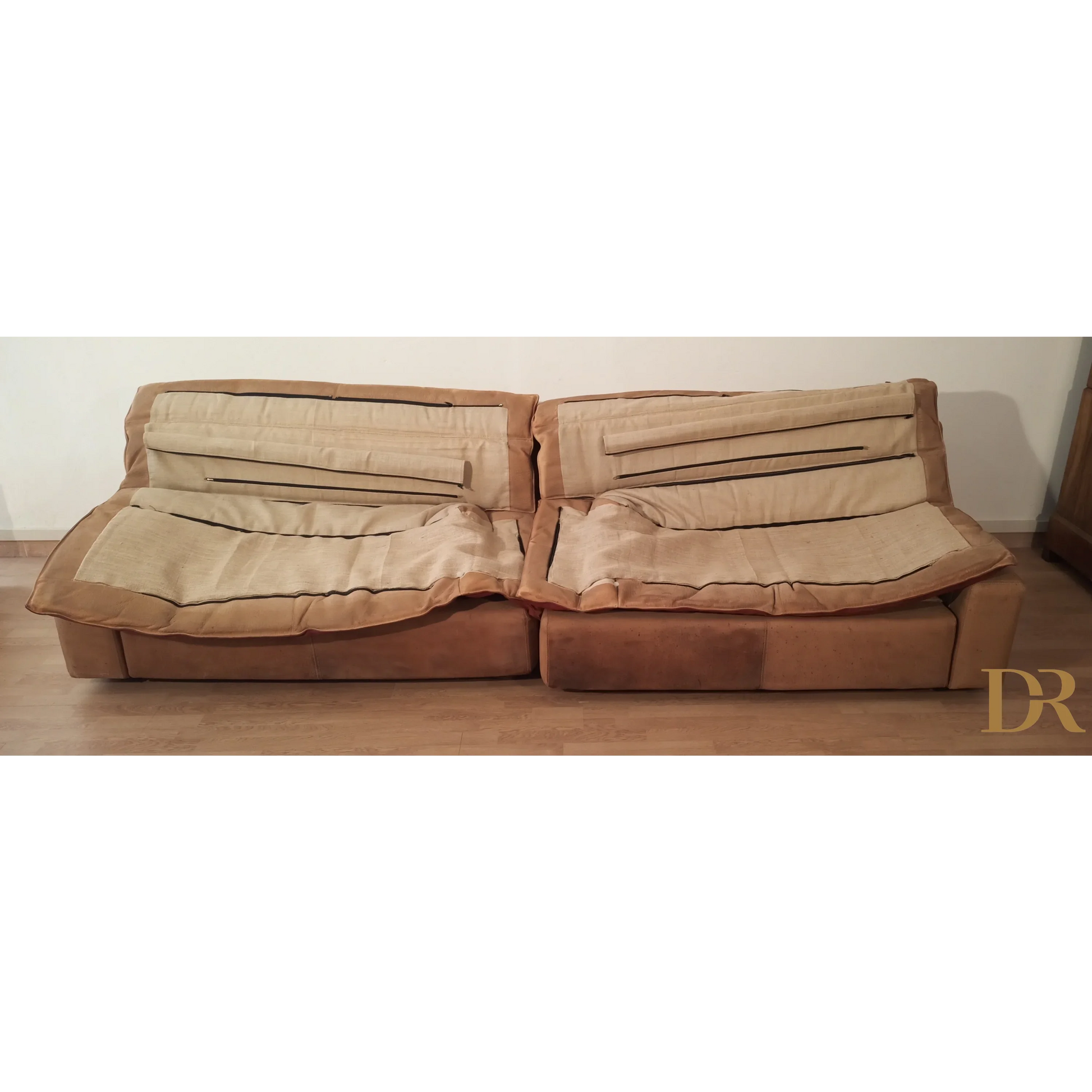 Bogo-Sofa aus Leder und Wildleder von Carlo Bartoli für Rossi Di Albizzate, 1970, 2er-Set