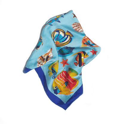 Scarf Under the Ocean II: Discover luxurious silk scarf