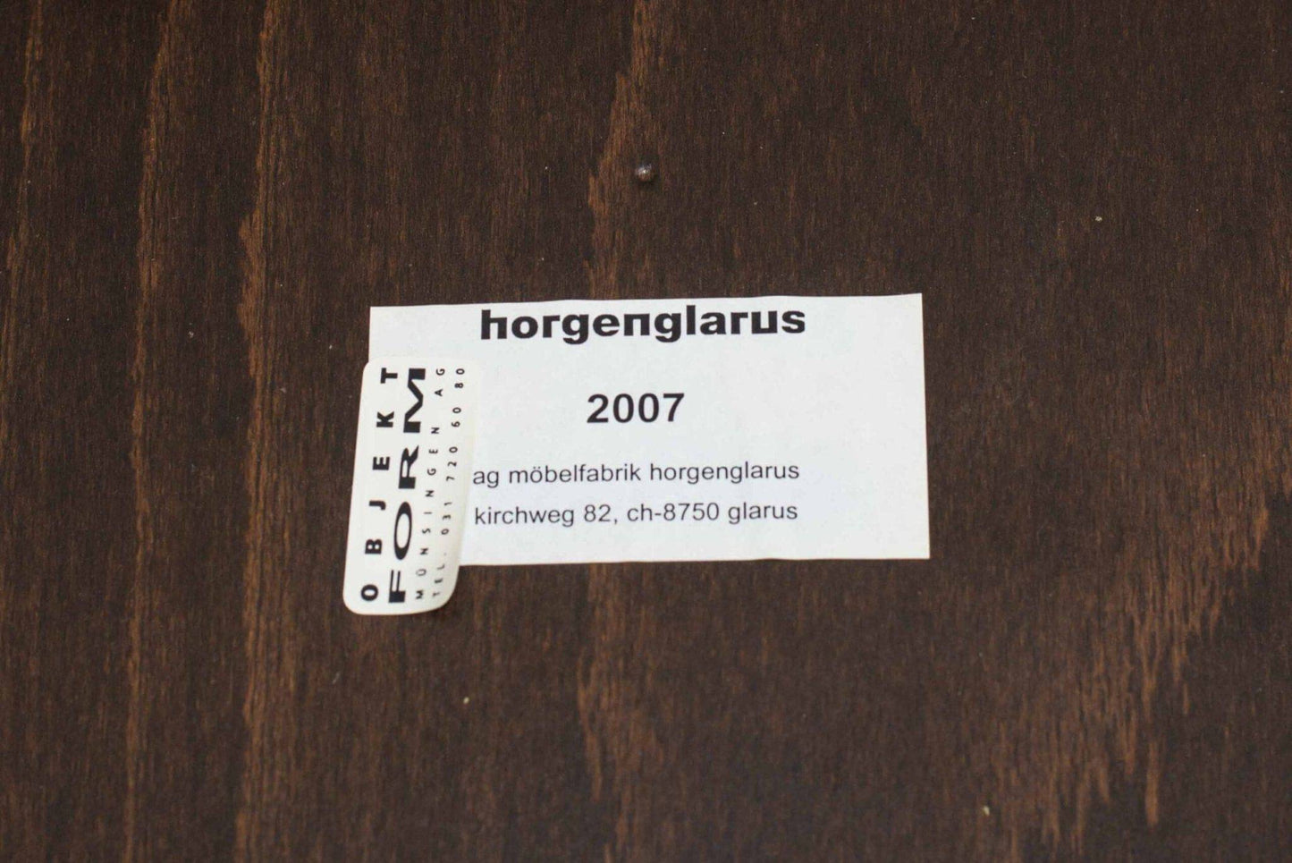 Horgenglarus stained chair Miro by Hannes Wettstein Vintage