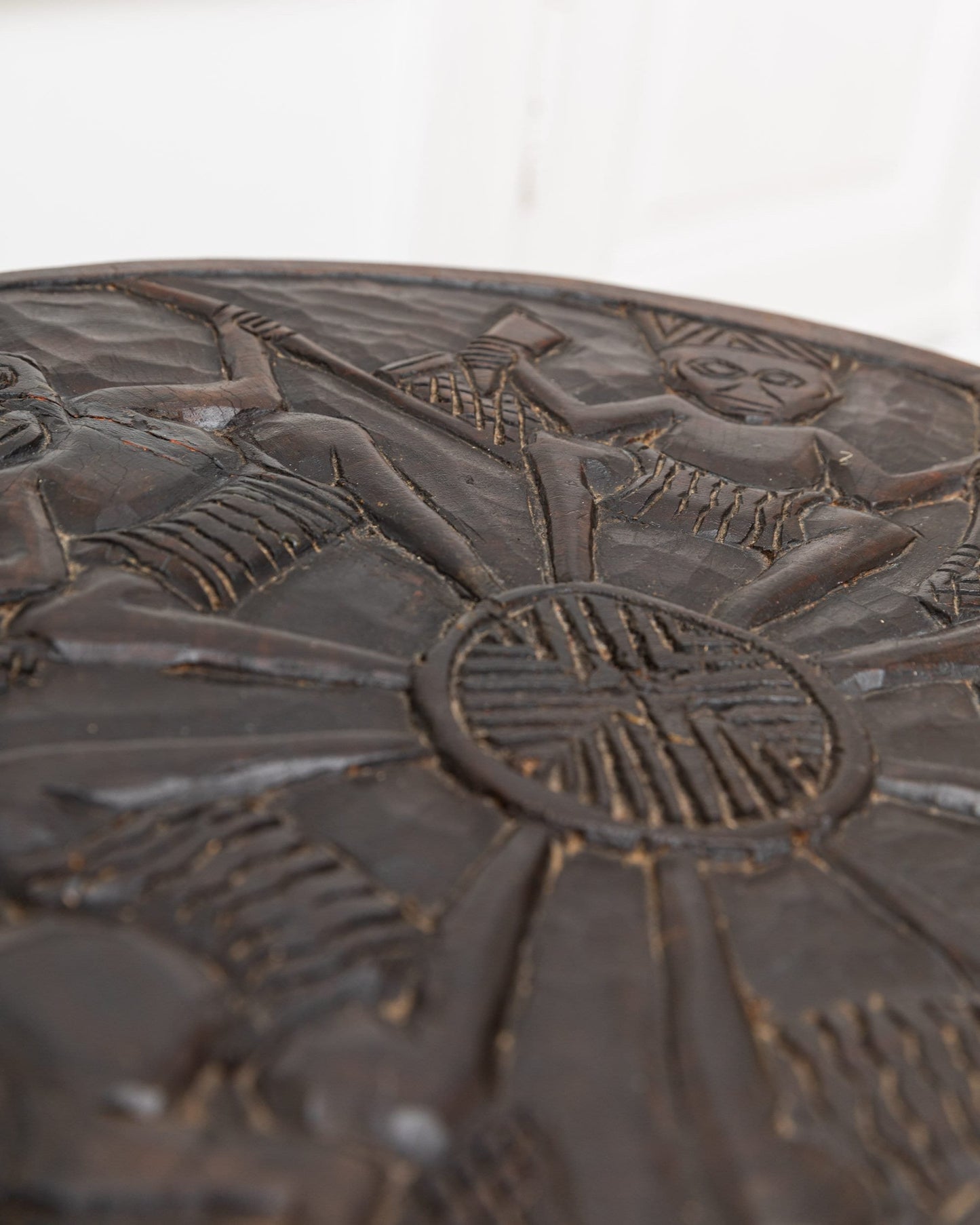 Old Bamileke stool table from Cameroon African art 1950s vintage