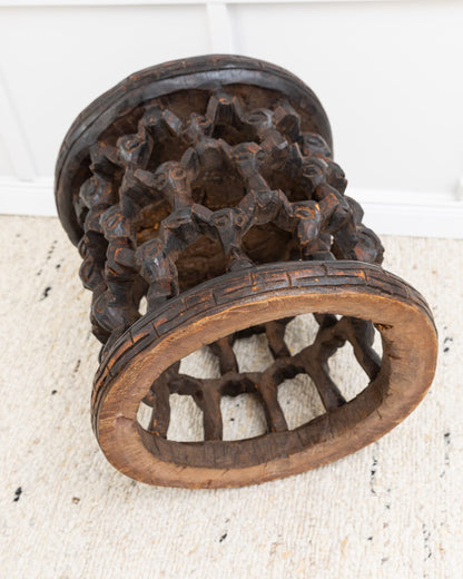 Old Bamileke stool table from Cameroon African art 1950s vintage