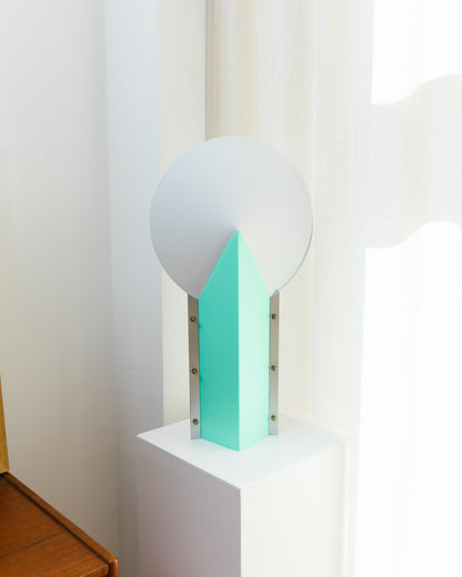 Table lamp Slamp Moon by Samuel Parker 90s in mint green vintage