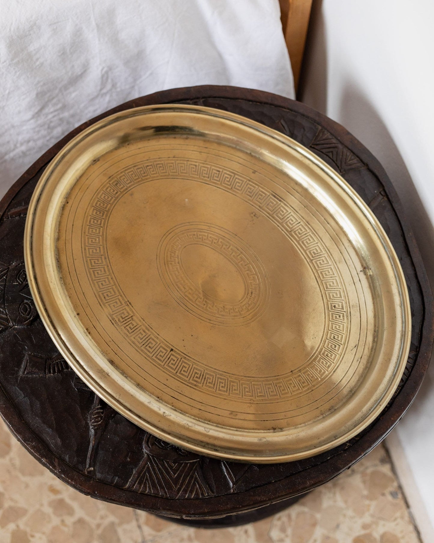 Gold plated tray by Henniger &amp; Co oval bowl for table decoration Art Deco Germany 1930s Vintage