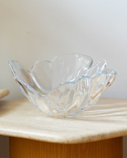 XL Danish crystal bowl by Lütken for Royal Copenhagen 1970s Mid Century Design Vintage