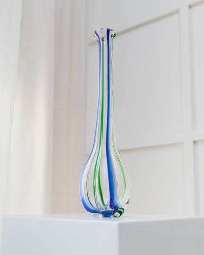 Vase XL Archimede Seguso (15,3 ») Verre fabriqué en Italie McM millésime des années 1970