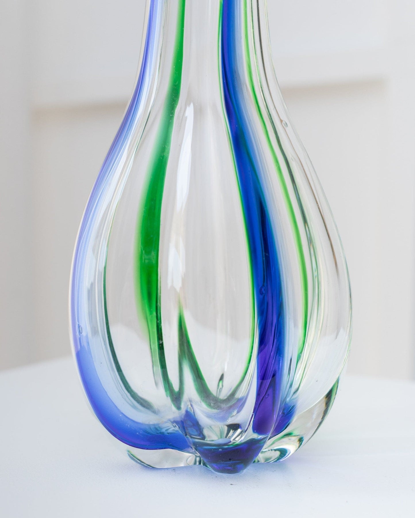 Vase XL Archimede Seguso (15,3 ») Verre fabriqué en Italie McM millésime des années 1970