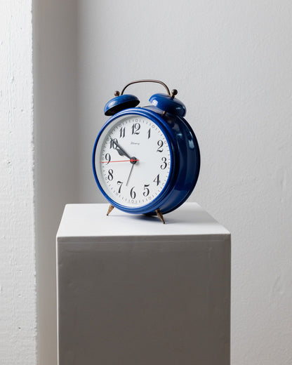 XXL alarm clock Blessing blue alarm clock Postmodern Memphis Style West Germany 1970s Vintage