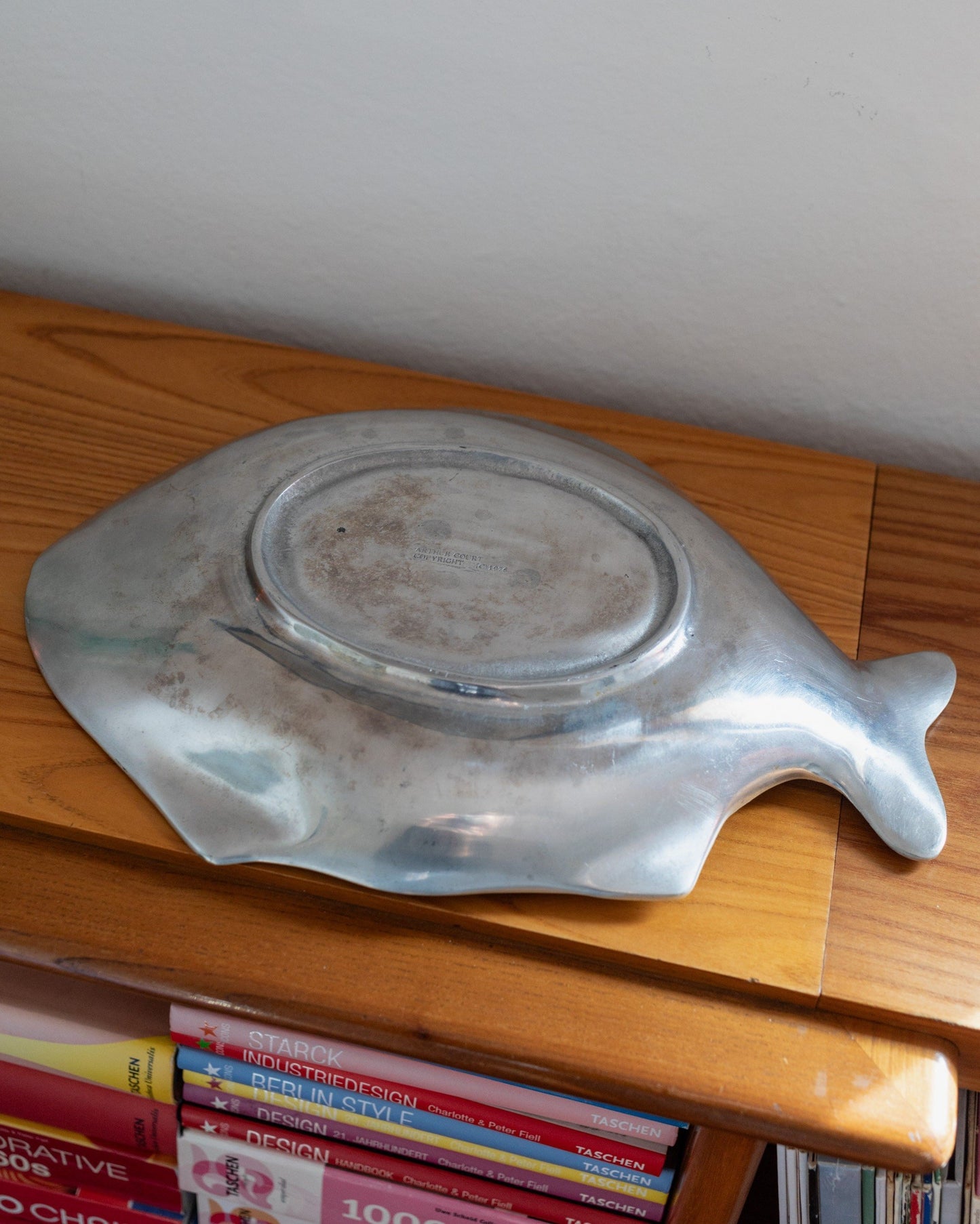 Arthur Court Fish Tray Plate in silver Mid Century Design 1970s Vintage