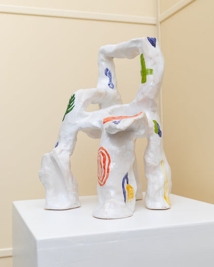 Sculpture en céramique de Paul Wille Jacobs Forme moderne avec peinture Contemporain Vintage