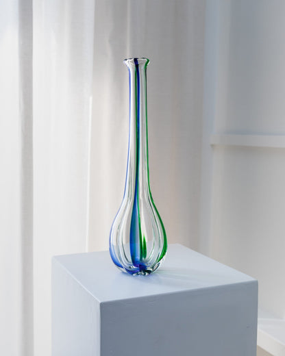 Vase XL Archimede Seguso (15,3 ») Verre fabriqué en Italie McM millésime des années 1970