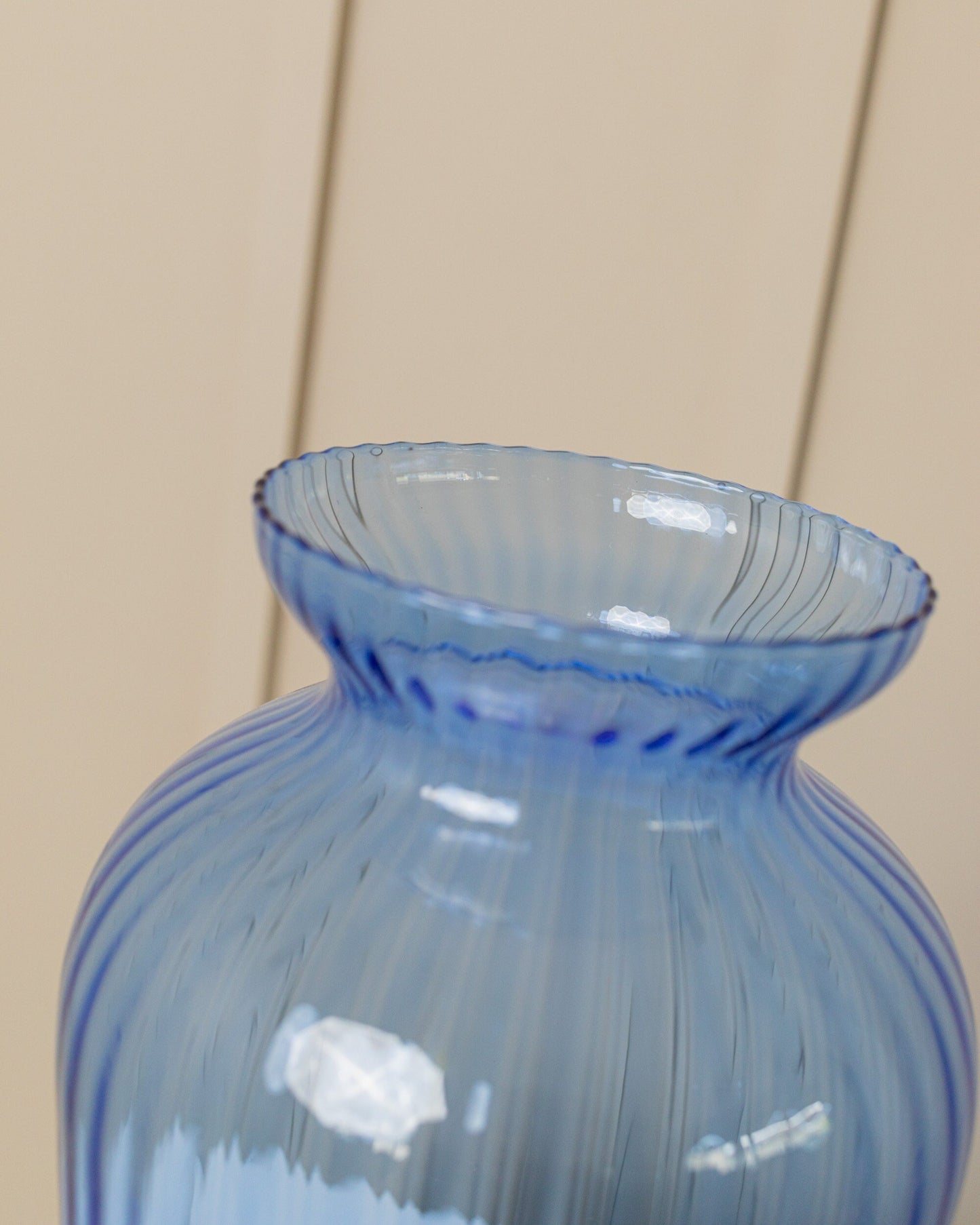 XL Murano Glass Vase Blue Flower Vase Mid Century Design Italy/ Murano 1970s Vintage