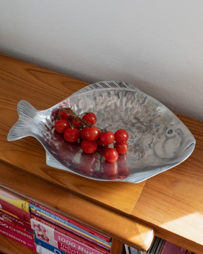 Arthur Court Fish Tray Plate in silver Mid Century Design 1970s Vintage