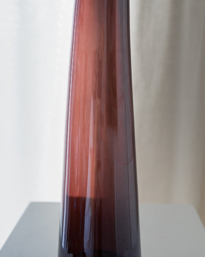 Vase XXL en verre de Murano Violet Rouge foncé Mid Century Design Années 1970 vintage