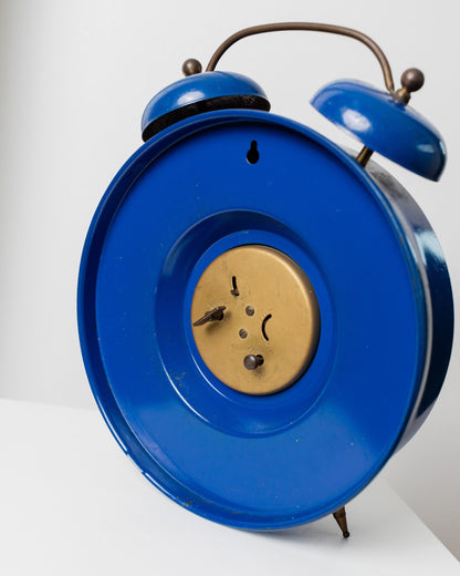 XXL alarm clock Blessing blue alarm clock Postmodern Memphis Style West Germany 1970s Vintage