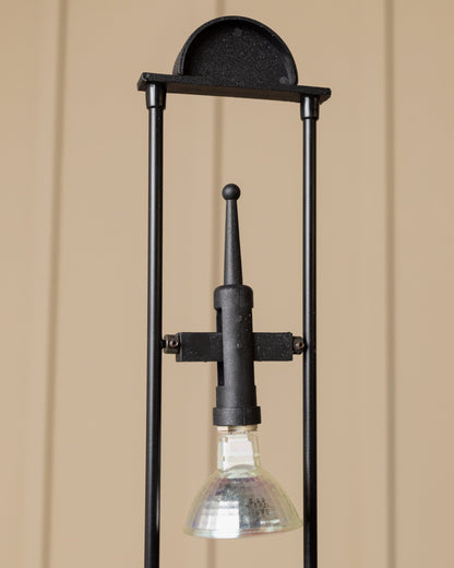 Tischlampe 80er in Schwarz Postmodernes Memphis-Design verstellbare Lampe Italien MCM Vintage