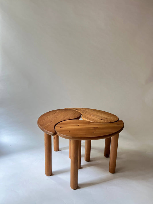 Yin Yang Pine Side Tables - 2nd home