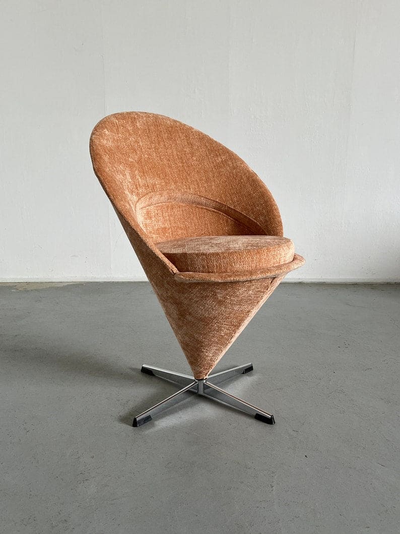 Ikonischer Verner Panton 'Cone' Chair peach von Vitra, 1950er Jahre Dänemark Vintage