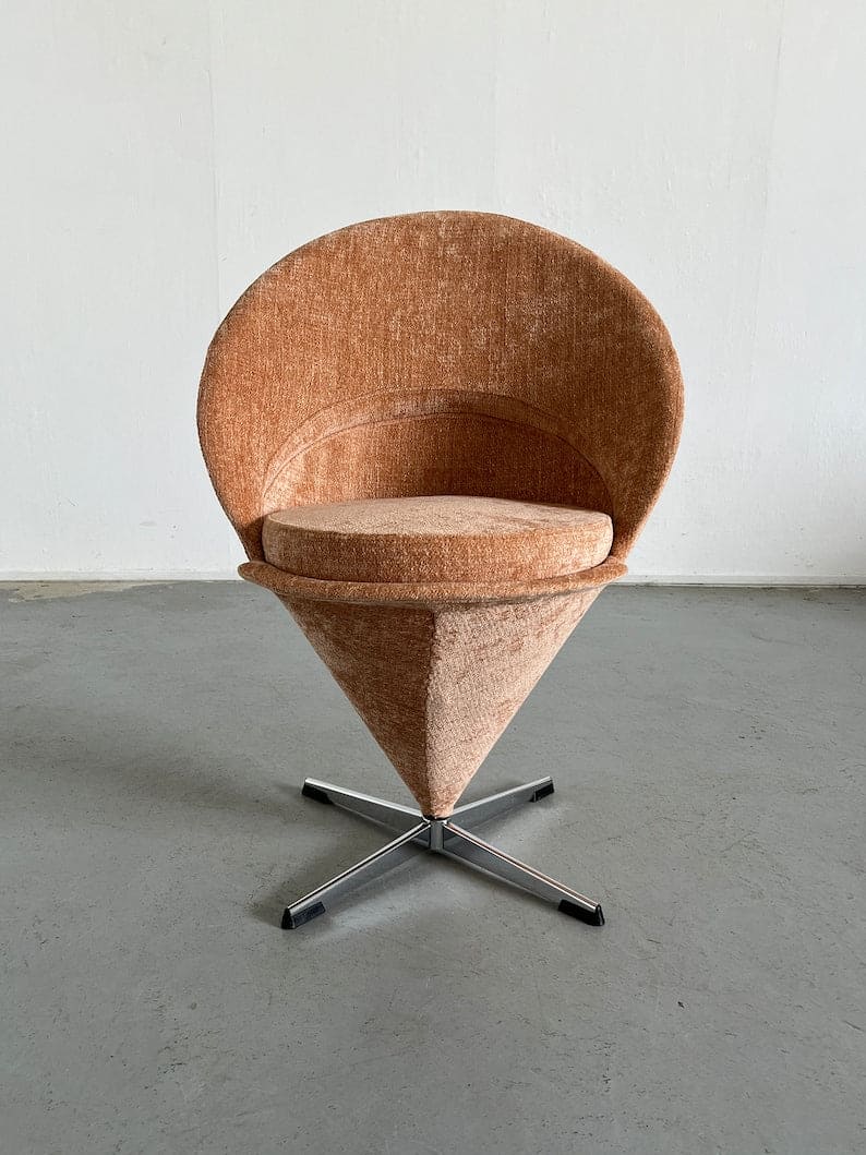 Ikonischer Verner Panton 'Cone' Chair peach von Vitra, 1950er Jahre Dänemark Vintage