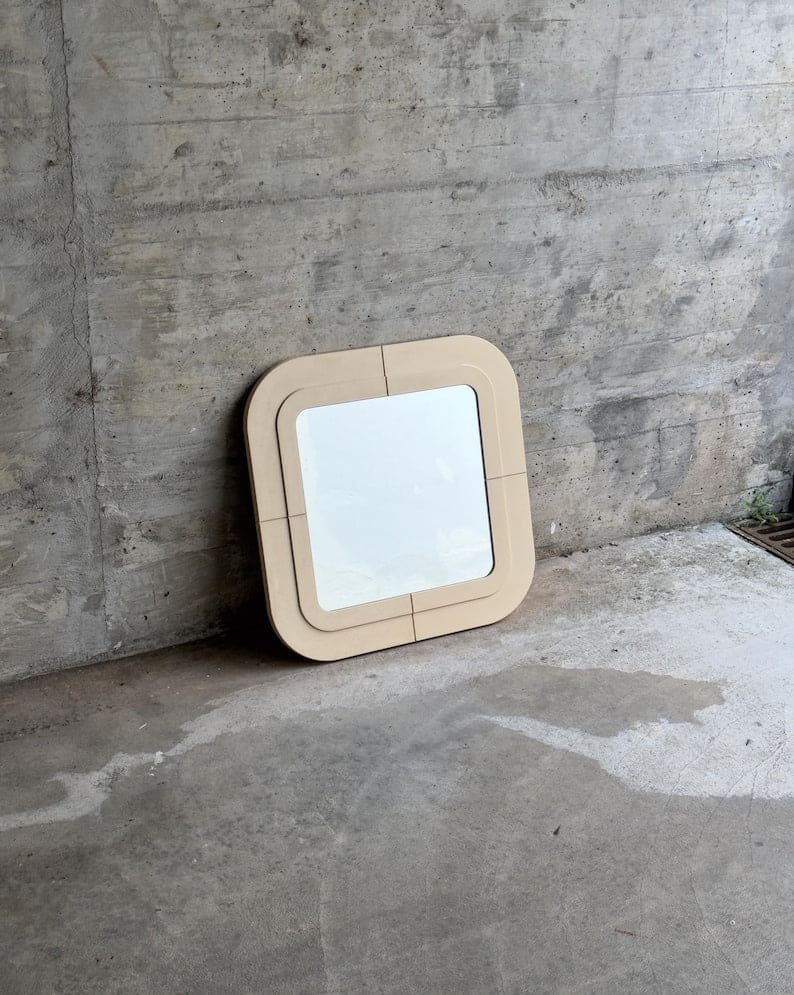 Vintage mirror by Anna Castelli for Kartell Mid-Century Design Space Age