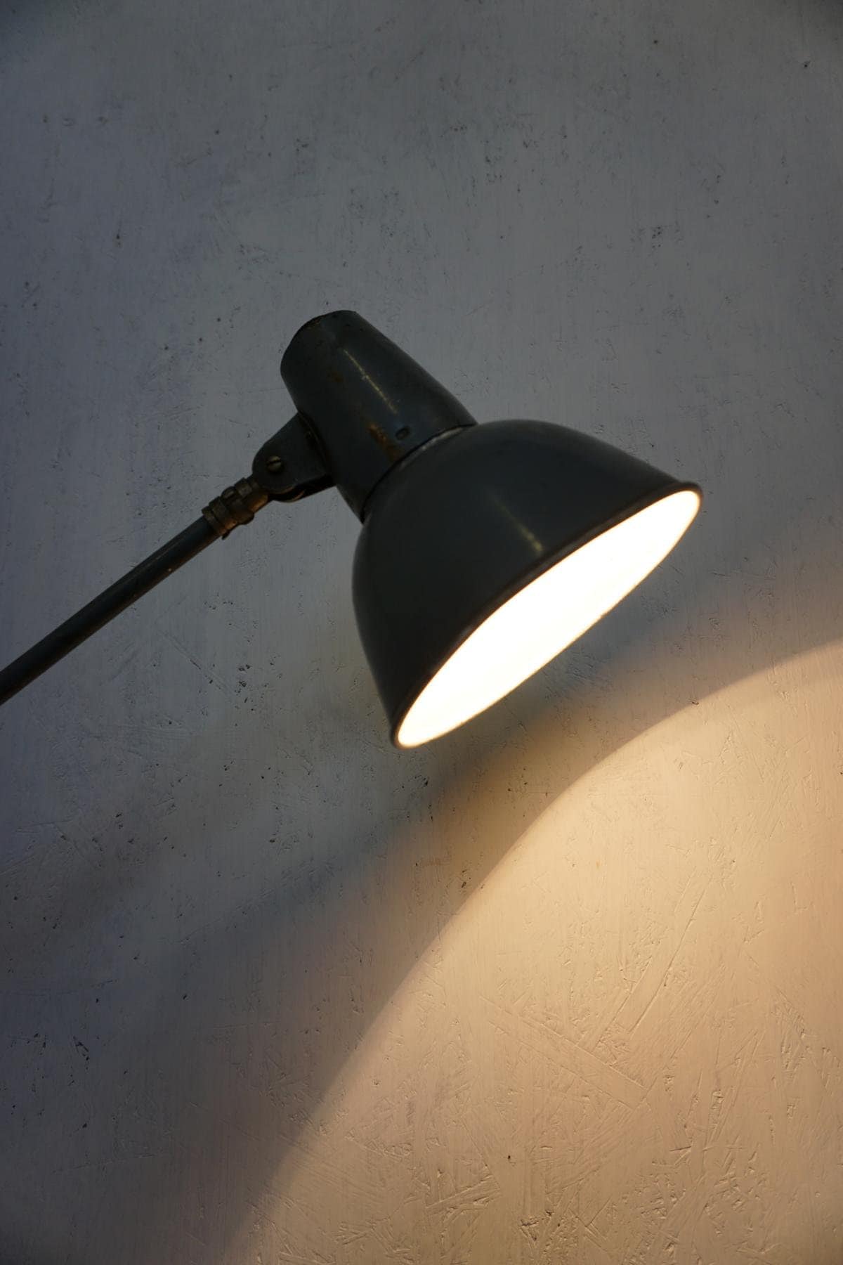 40er 50er Werkstattlampe SIS Industrielampe Industiral Design Klemmleuchte Loft Vintage