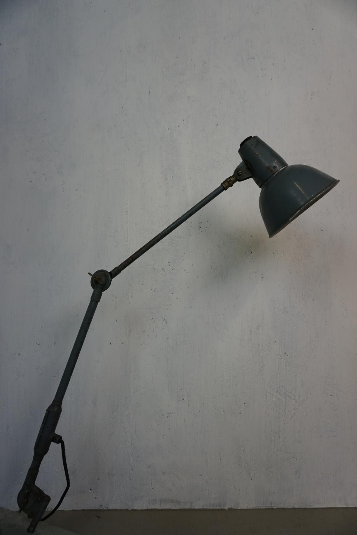 40s 50s workshop lamp SIS industrial lamp Industiral Design clamp light Loft Vintage