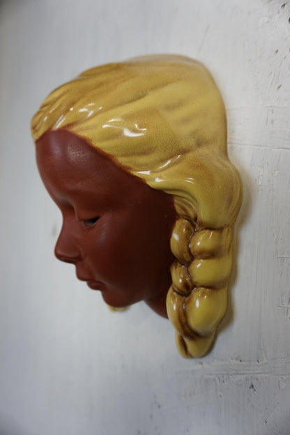 Decorative wall mask from the 50s vintage