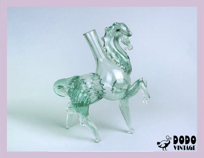 Vintage Murano Italian Horse in mint green from the early 1970s