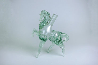 Vintage Murano Italian Horse in mint green from the early 1970s