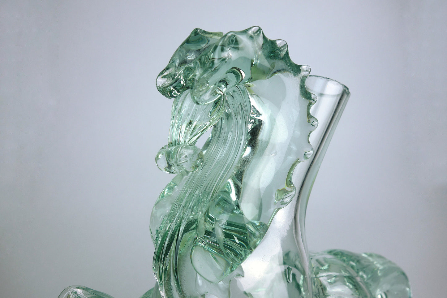 Vintage Murano Italian Horse in mint green from the early 1970s