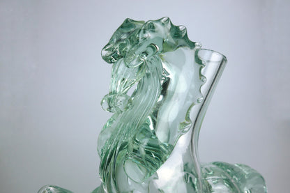 Vintage Murano Italian Horse in mint green from the early 1970s