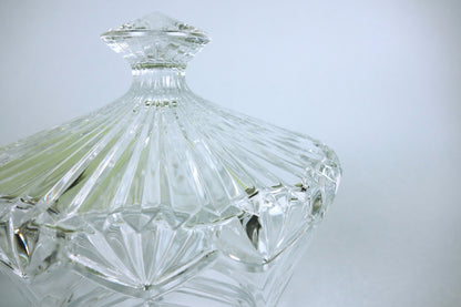 Vintage 1980s crystal glass bonbonniere