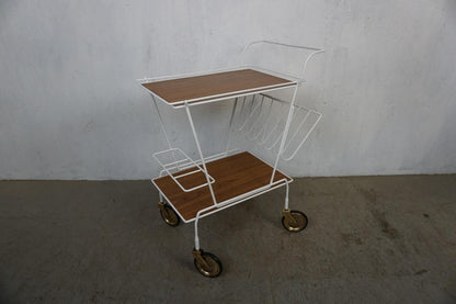 Iconic serving trolley with newspaper rack and bottle holder Vintage