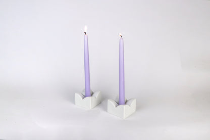 2 vintage porcelain candlesticks candlesticks 70s 80s candle holder ceramic white