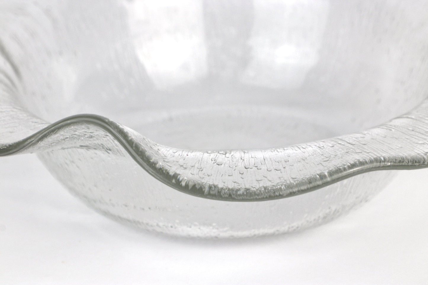 Vintage bowl serving bowl glass wavy edge candy bowl fruit bowl Brutalist 60s 1960 1970 70s Brutalist Mid Century