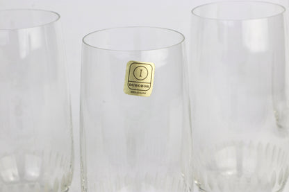 5x verres en cristal vintage avec détails coupés en plomb Durobor Belgique verres à eau des années 50 60 verres à boire 1950 moderniste des années 50