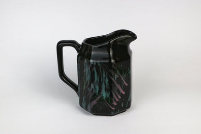 vintage Céramique Pichet Noir 1990 1980 80s 90s Memphis Milano Carafe Jug Vase Flower Vase Postmodern Lilas