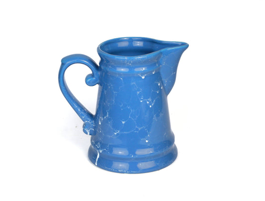 Vintage Keramik Vase Krug Schaumglasur Himmelblau Blau Milchkanne Kanne Mid Century  Retro Porzellan 70er 80er 1970 Blumenvase - 2nd home