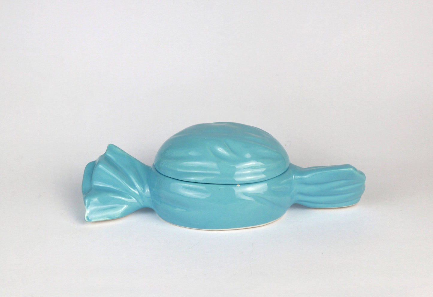 Vintage Keramik Deckeldose Bonbon Candy Süßigkeit 80er 90er Blau Pastell Kawaii