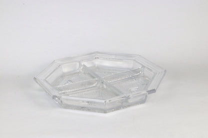 Vintage Art Deco Revival WMF Cabaret 1907 Lead Crystal Glass Bowl 80s Dessert Plate Platter 1960 1970 Mid Century Classicism