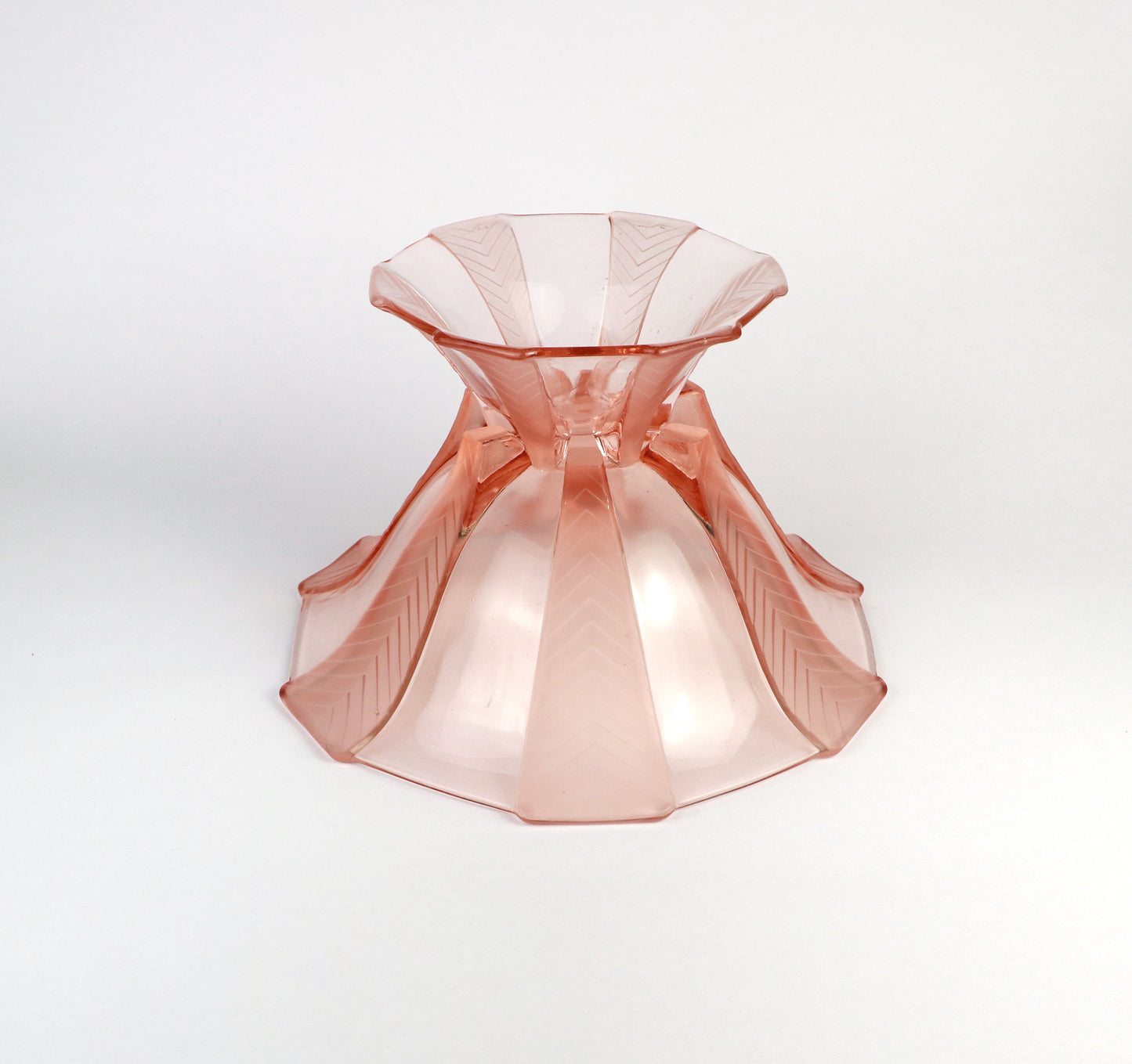 Ensemble de 2 Rosalin Glass Bowl Walther Söhne Athene Bowl 30s Art Déco Pressed Glass Pink Plate Offrant Bowl 1930 1920 20s 1920s vintage